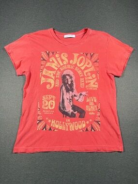 Daydreamer Coral Graphic Tee with White Tag